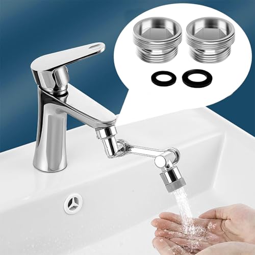MejaRizon 2 Stück Wasserhahn Adapter Set, M22-M26 Außengewinde Doppelgewinde Gewindeadapter M22 auf M26 mit Gummidichtung, für Küchenarmaturen, Wasserfilter und Schläuche, Wassersparfunktion