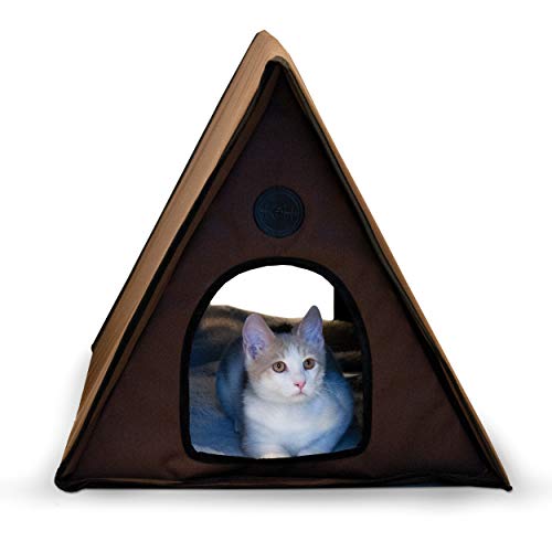 K&H Pet Products Outdoor Multi-Kitty A-Frame Chocolate 35 X 20.5 X 20 Inches Unheated