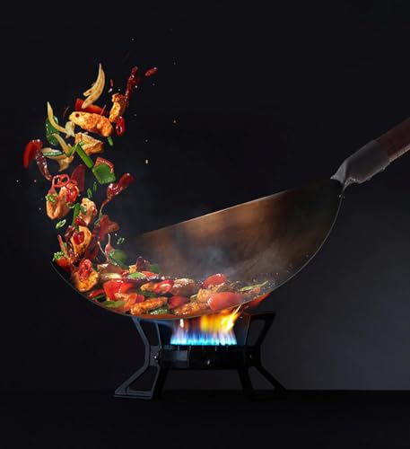 Wok de hierro hecho a mano, sartén asiática plana 34 cm miniatura 5