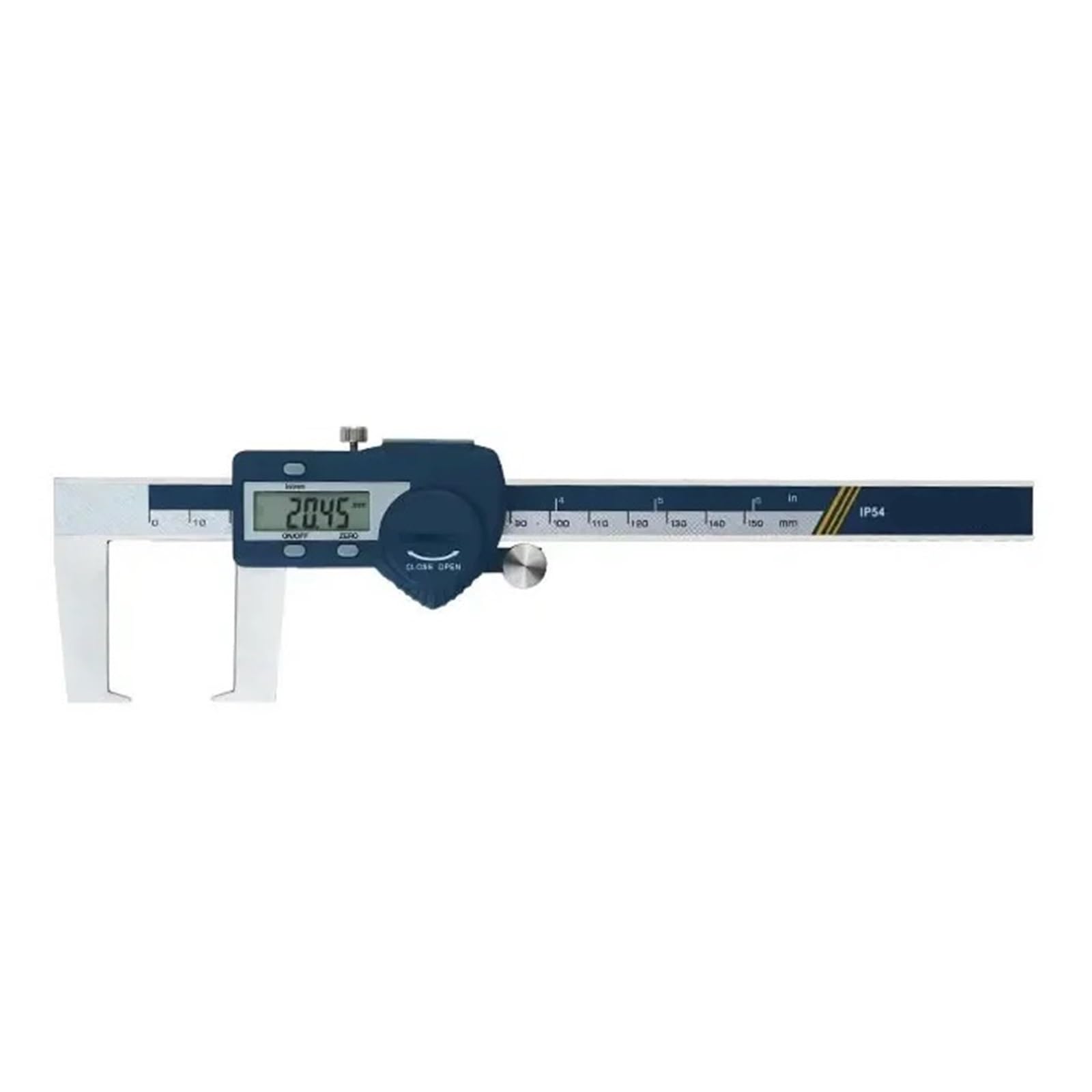 Calibrador digital de ranura exterior 0-150mm calibre de acero inoxidable puntas planas