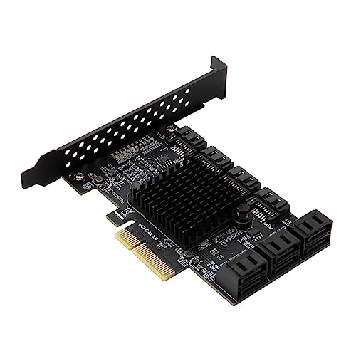 Carte d'extension PCIe SATA 10 ports pour PC de bureau avec indicateurs LED de surveillance