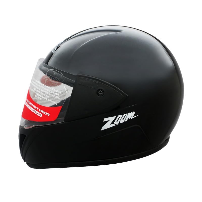 STISS Strong and Durable Stylish Full Face Men Motorbike Helmet |Scratch-Resistance and Silicone Glass Protection (Black and Grey)-image-20