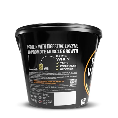 Image of QNT Prime Whey Protein Powder - Kesar Kaju Pista | 25g Protein Per Scoop | Whey Isolate, Concentrate & Hydrolysate Blend | 110 Servings | Muscle Growth, Recovery & Strength | 4kg