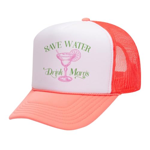 Image of TeesAndTankYou Save Water Drink Margs Foam Trucker Cap Adjustable Mesh Back Hat