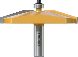 FivePears Bevel Raised Panel Router Bit 1/2 Inch Shank for Making Cabinet Door, 3-1/2-Inch Diameter, Used in Combination with Rail and Stile Router Bit