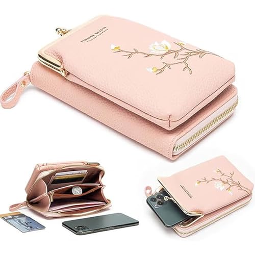 Indefinitet Women Sling Cross-Body Wallet, With Mobile Cell Phone Holder, Retro Glamorous Multiple Slots Women Wallets4