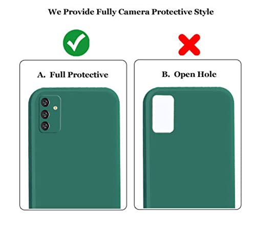 Image of A rtistque Liquid TPU Silicone Matte Shockproof Flexible with Camera Protection Soft Back Cover Case for Samsung Galaxy F13 / Samsung Galaxy M13 4G - Green