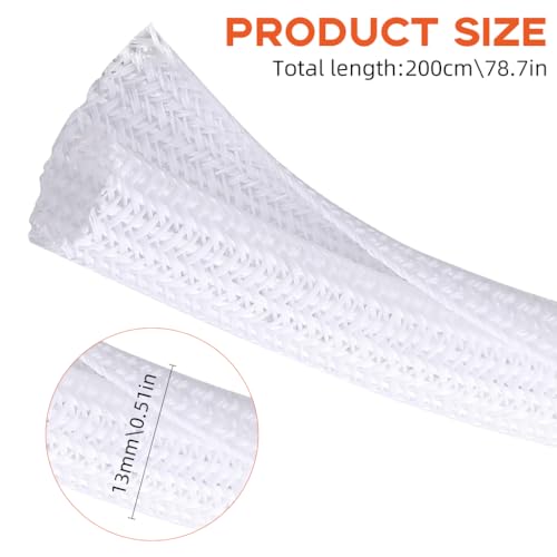 Image of Supvox 6.6ft Cable Sleeve Cord Protector Wire Loom Tubing Split Sleeving