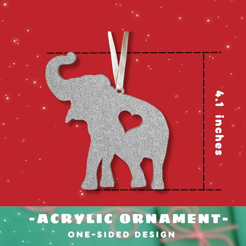 Pawzity Elephant Ornament - Elephant Christmas Ornament, Elephant Ornament For Women Tribe - Sisterhood Elephant Ornament, Friendship Elephant Ornament - Elephant Gifts For Women - Acrylic Christmas Ornament thumb #1