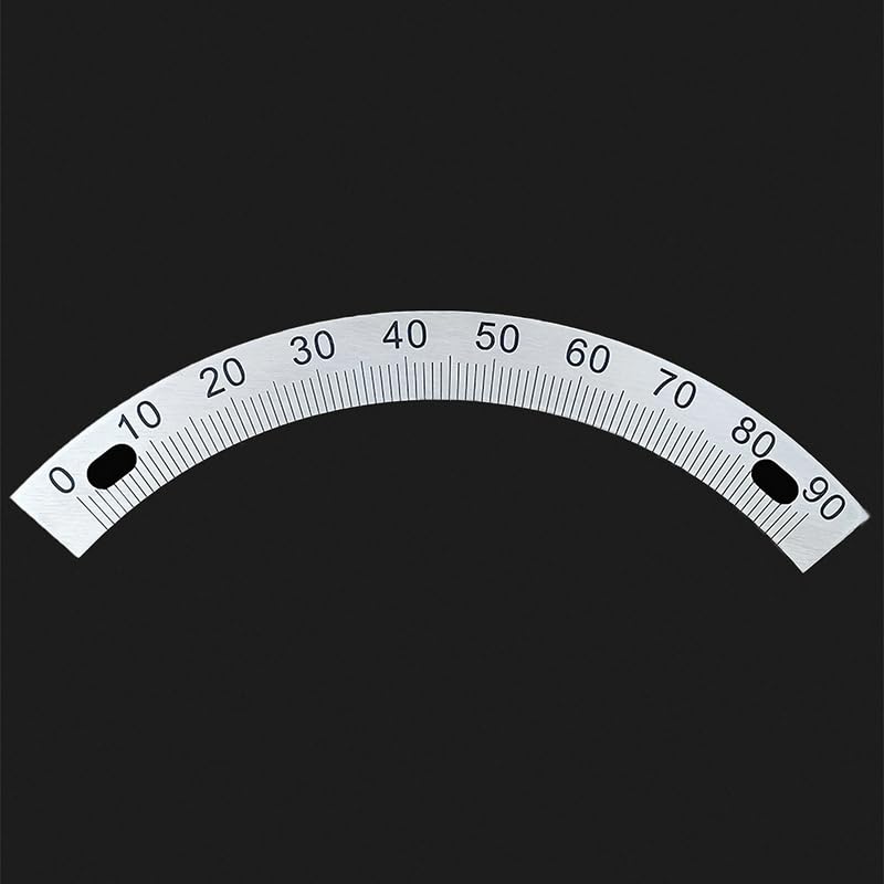 Semicircular Stainless Steel Dial Positioning Hole Protractor Ruler Angle 180 Dial 60MM 80MM 120M 240MM Measurement Tools (240X200X2MM)