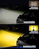 Marsauto h16 h8 led fog light bulb yellow 10000lm 60pcs h11 chips yellow fog lights real lighting 360° 3000k amber strong penetration upgraded 1:1 size mini h11 h8 bulb - Image 6