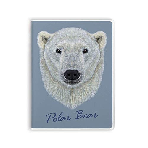 Carnet de notes couverture souple ours polaire blanc pour écriture fluide