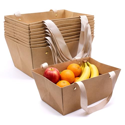 Lurtgex 10 Stück Geschenkkorb Leer Präsentkorb Papp Korb Geschenk Umweltfreundlich Pappe Korb für Geschenke Feiertage Geburtstage
