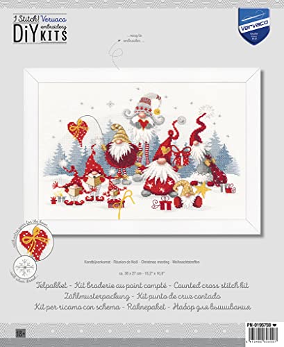 Kit broderie point de croix complet tableau Noël à offrir en cadeau DIY - 5