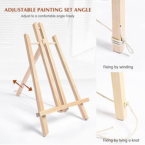 LUOCAI Wooden Tabletop Art Display Easel 40cm/16 Inches A-Frame Art Easel Wooden Artist Easel for Displaying Paintings, Kids Arts & Crafts, Frames, Drawing Photos, Display Stand