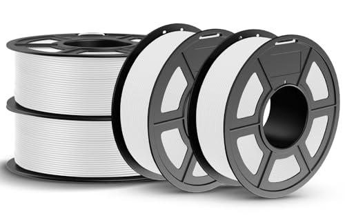 Image of JAYO Matte PLA 3D Printer Filament 1.75mm Bundle, 4 Pack 1.1kg Spools (4.4kg Total), Matte Surface Conceals Layer Lines, Dimensional Accuracy 0.02mm, White