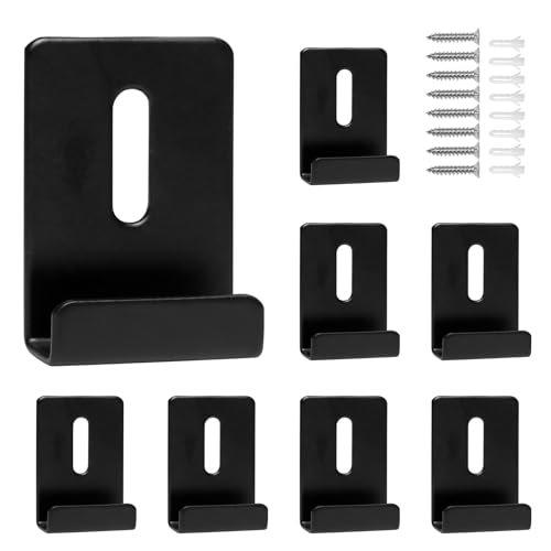 Image of 8 Packs Metal Mirror Holder Clips, 1 /4 inch, Black | Heavy Duty, With Screws, For Billboard Display, Attachment