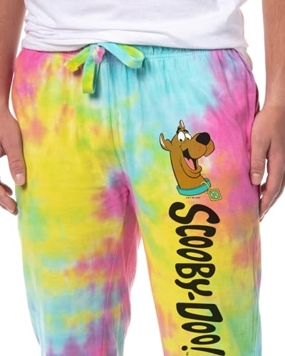Scooby-Doo Mens' TV Show Cartoon Tie-Dye Jogger Pajama Pants For Adults2