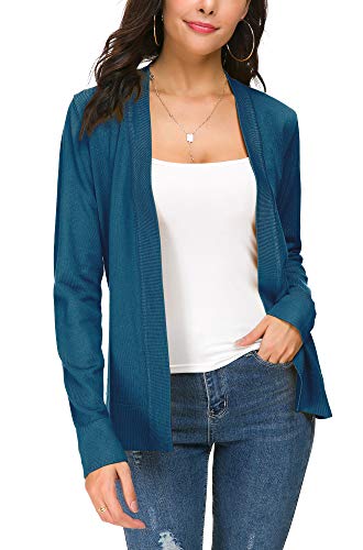 Image of EXCHIC Women's Long Sleeve Open Front Cardigan Sweater Lightweight Casual Knit Sweaters