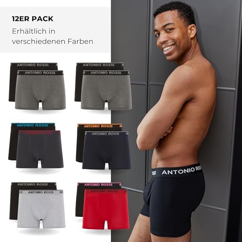 Antonio-Rossi-12er-Pack-Herren-Boxer-Hipster-Herren-Boxershorts-Multipack-mit-elastischem-Bund - Sparfuchs24.io - Preisvergleich & Top Angebote Online