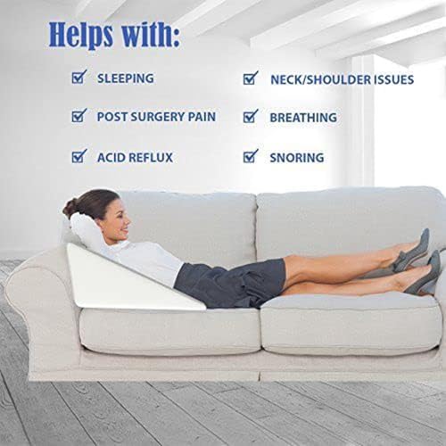GEDRACKPMYN Orthopädisches Keilkissen, Bett Keilkissen zum Schlafen, Bett Keilkissen gegen sauren Reflux, reduziert Schnarchen, Rücken-, Nacken- und Beinschmerzen, Sodbrennen (50 x 15 x 20 cm)