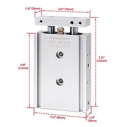 Heschen - Cilindro ad aria doppio in alluminio