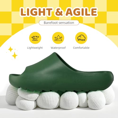 Image of Kids Cloud Slides for Boys & Girls, Super Soft & Comfy Beach Pool Slippers, Non-Slip Waterproof Shower Sandals for Toddlers & Kids