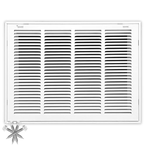HVAC Premium 20 x 14 Duct Opening Steel Return Air Filter Grille, for 1-inch Filter, Removable Door, Flat Stamped HVAC Vent Cover Grille, Outer Dimensions 22.5 x 16.5