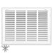 20" X 14 Steel Return Air Filter Grille for 1" Filter - Removable Face/Door - HVAC DUCT COVER - Flat Stamped Face - White [Outer Dimensions: 22.5"w X 16.5"h]