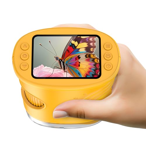 Microscopios 4K para niños, Mini microscopio portátil de Bolsillo 1000X, Juguetes educativos de Ciencia Stem para Regalar a niños de 4 a 6 años y de 8 a 12 años.