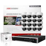 HIKV 32 Channel PoE Security Camera System Kit, DS-7732NI-K4/16P 32CH 4K 16 PoE NVR + 16 x DS-2CD2143G2-I(Upgrade DS-2CD2143G0-I&DS-2CD2142FWD-I) 4MP Dome VCA WDR IP Camera Compatible with Hikvision -  Asmiwo