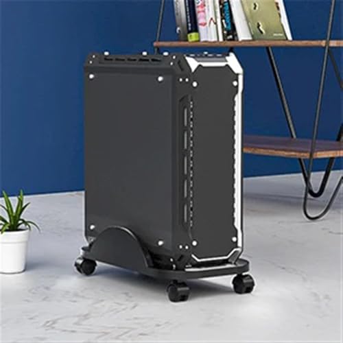 Soporte móvil ajustable para CPU, carrito con ruedas para torre PC, soporte para CPU de piso para accesorios de oficina y hogar miniatura 6