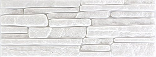 Paneles De Pared Decorativos 3D - Tableros De Pared 3D - Revestimiento De Pared 3D Rock Blanca ( paquete de 102 pc / 8,90 metros cuadrados )