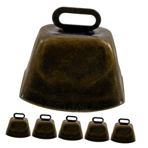 SUPVOX Vintage Metal Hanging Cowbells Miniature Cattle Bells for Sheep Pet Training DIY Craft Decor