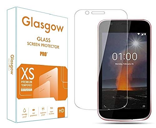 Glasgow Screen Protector for Nokia 1 [Tempered Glass Guard] [Gorilla] Easy Installation [Anti FingerPrint] (B082DG2SNX) Amazon Price History, Amazon Price Tracker