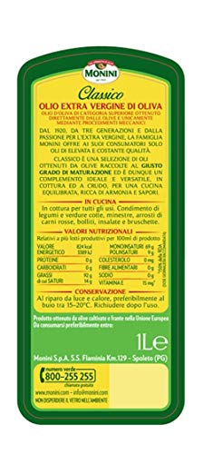 Aceite de oliva extra virgen Monini 1L pack 2 miniatura 2