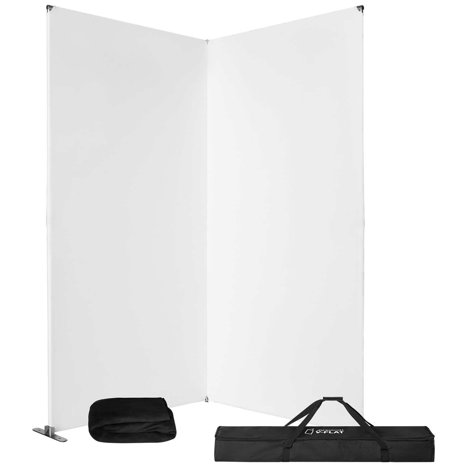 Westcott Portable V-Flat Kit with White &amp; Black Fabrics (Includes One Frame &amp; Two Fabric Options) - for Commercial, Portrait, Fashion Photography and Video Production