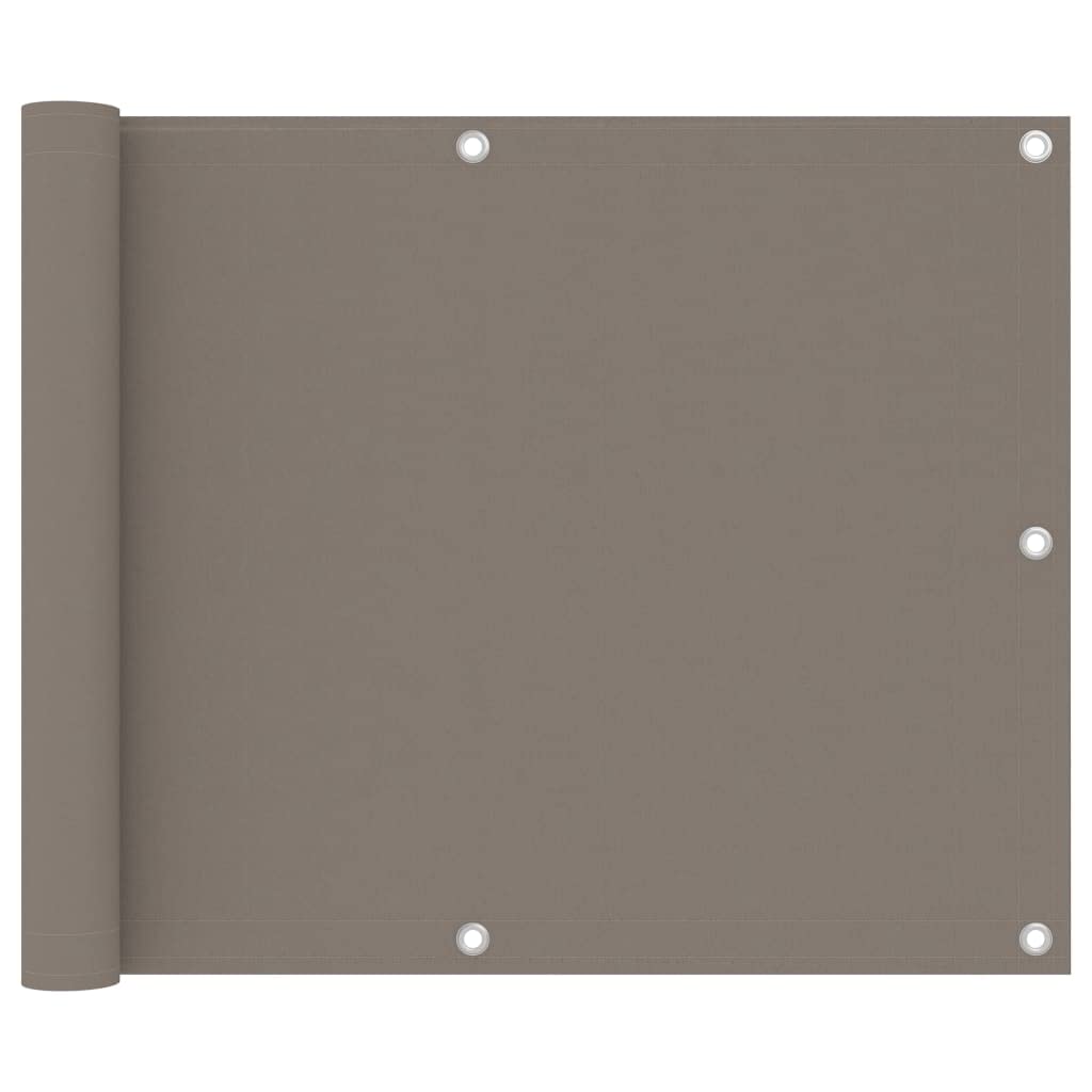vidaXL Balcony Screen Taupe 75x500 cm Oxford Fabric — image 1