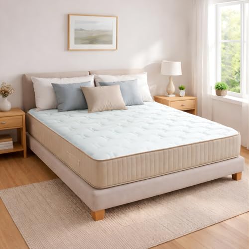 RELAX Colchones 150 x 190 | Colchón Muelles Ensacados Doble Cara 150x190 + Viscogel | Firmeza Alta | Altura 28cm| Transpirable y Viscoelástico con Memoria | Fabricado en España | ELARA Supreme 150x190