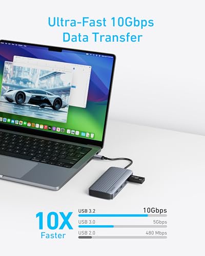 image for Anker 7-in-1 USB-C Hub, Dual Monitor USB C Docking Station, Dual HDMI 