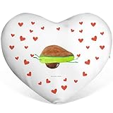 Mr. & Mrs. Panda Cojín corazón palta yoga - deporte, verduras, Aguacate Yoga Vegan, aguacate, jaja