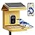 Bilantan Metal Smart Bird Feeder with Camera Solar Powered, Only 2.4G WiFi Compatible, No Subscription AI Bird Recognition, Squirrel Proof Material, Outdoors Birdwatching Gift for Birds Lovers