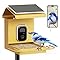 Bilantan Metal Smart Bird Feeder with Camera Solar Powered, Only 2.4G WiFi Compatible, No Subscription Al Bird Recognition,Squirrel Proof Material, Outdoors Birdwatching Gift for Birds Lovers