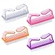 4 Stück Nagelbürste,Handbürste,Handwaschbürste,Finger Bürste mit Griff,Kunststoff Fingernagelbürste,Nagelreinigungsbürsten,Maniküre Staubbürste,Nail Brush,Finger Bürste für Reinigung von Hand Nagel
