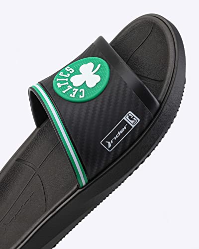 Rider NBA Men's Block Slide Sandals, Memory Foam Comfort Footbed, Official Team Logo Style, Licensed Fan Gear for Basketball Lovers4