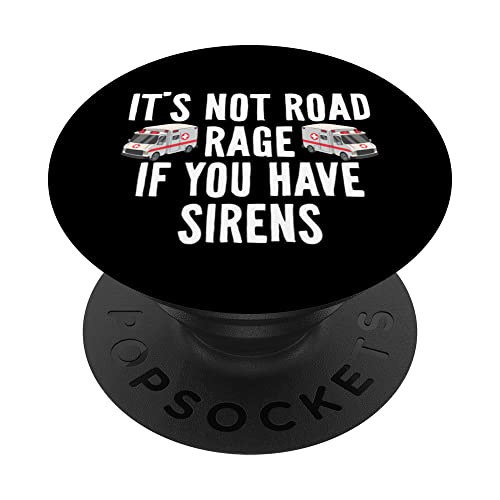 Funny EMT Emergency Medical Technician Paramedic Ambulance PopSockets Adhesive PopGrip, Black