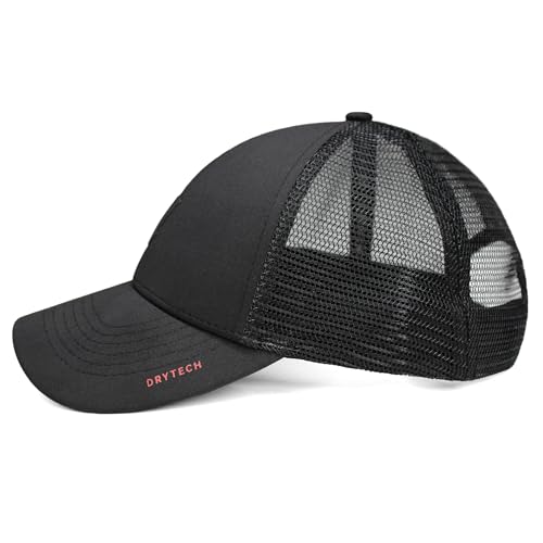 Image of King & Fifth Performance Trucker Hat for Men, Men's Workout Hat, Black, S /M