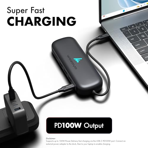 Image of Type C 10 in 1 Wozoyo Docking Station with 2XUSB 5Gbps, Dual 4K HDMI, VGA, Gigabit Ethernet, USB 2.0, SD & TF, PD 100W,Universally Compatible with Thunderbolt 4, macOS, Windows, Android & iOS