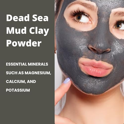 Dead Sea Mud Clay Powder | 114 g (4oz) for Facial Mask for Men & Women | Natural Facial Cleanser, Skin Tightening, Blackhead Remover- Natural Mud clay powder - Image 4