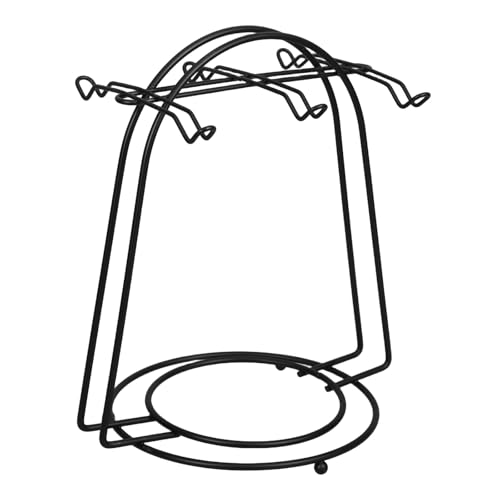 MAGICLULU Soporte Metálico Negro para Tazas con 6 Ganchos de Hierro, Almacenamiento Versátil y Organizado, Diseño Minimalista Adecuado para Cocina y Oficina